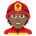 🧑🏾‍🚒 firefighter: medium-dark skin tone display on JoyPixels